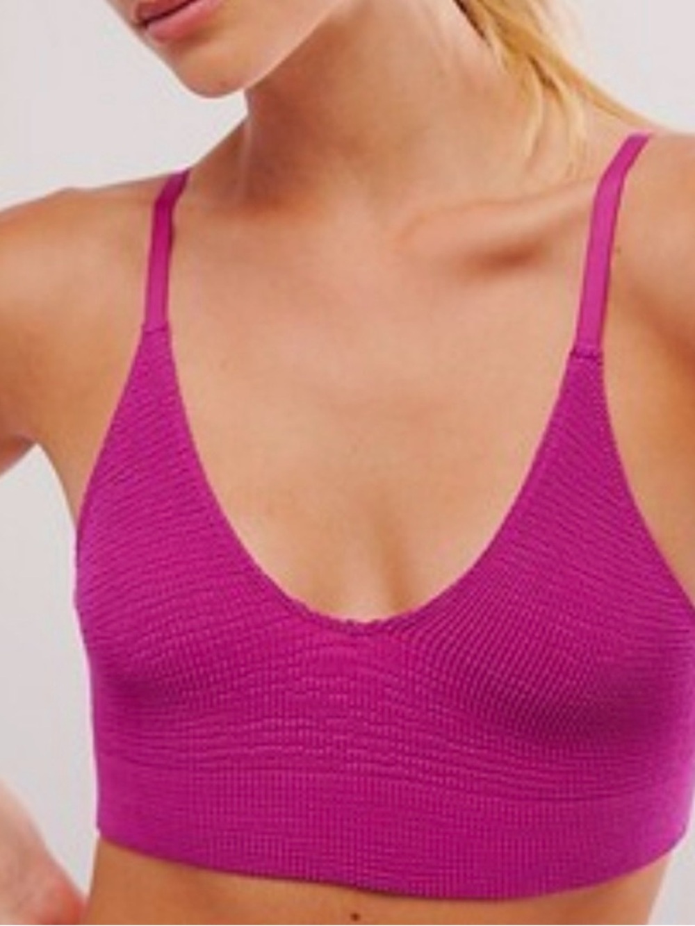 Intimately By Free People - Seamless Ribbed Fuchsia Bralette